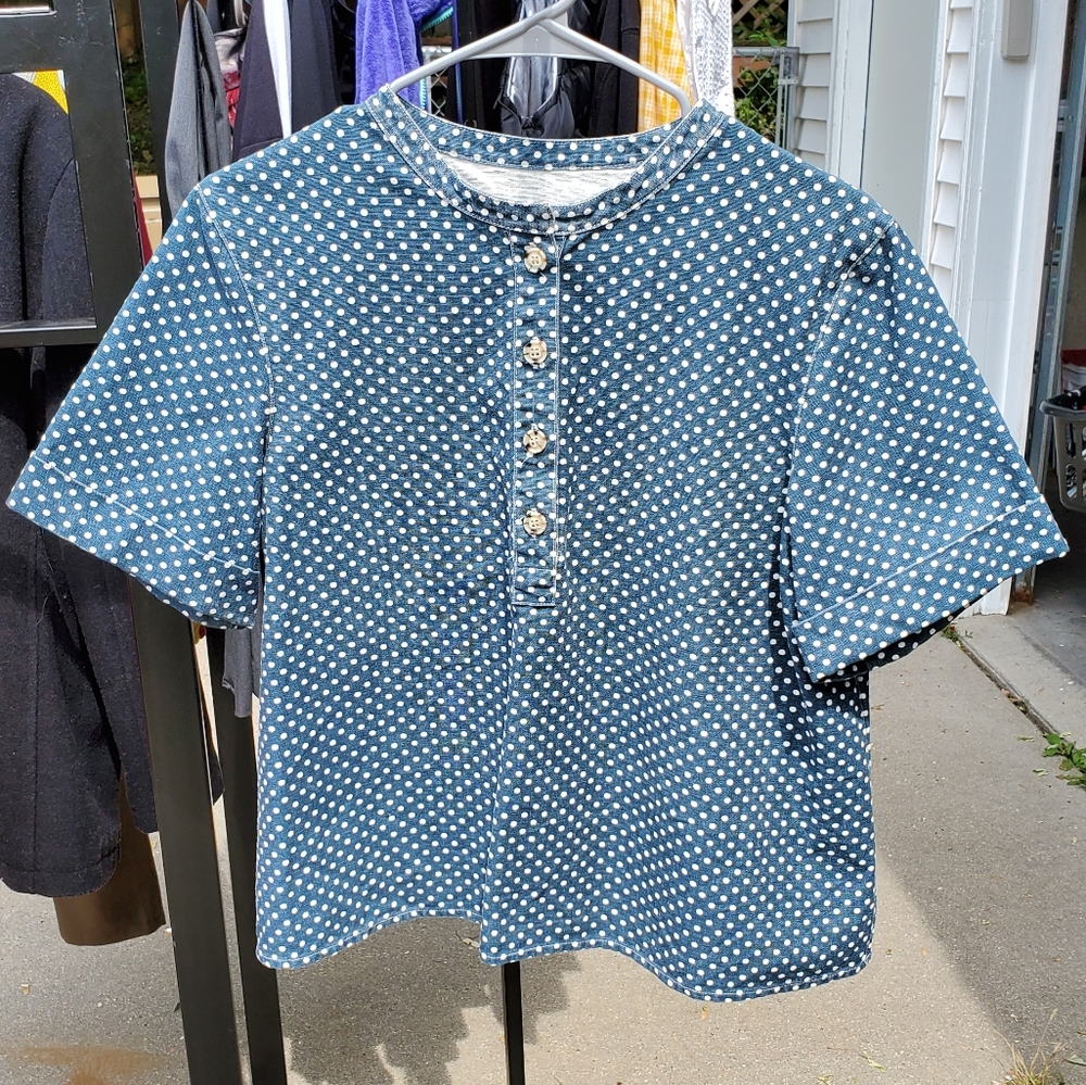 Demin polka dot top by Utility